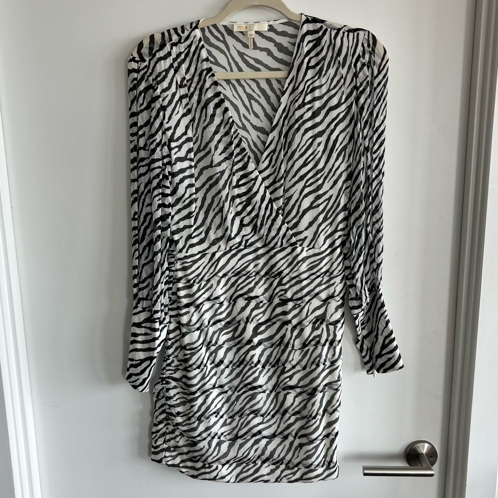 Maje Animal Print Cocktail Dress